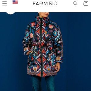 Black Sunset Tapestry Reversible Puffer Kimono